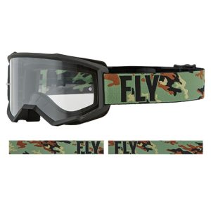 FOCUS GOGGLE GREEN CAMO/BLACK CLEAR LENS